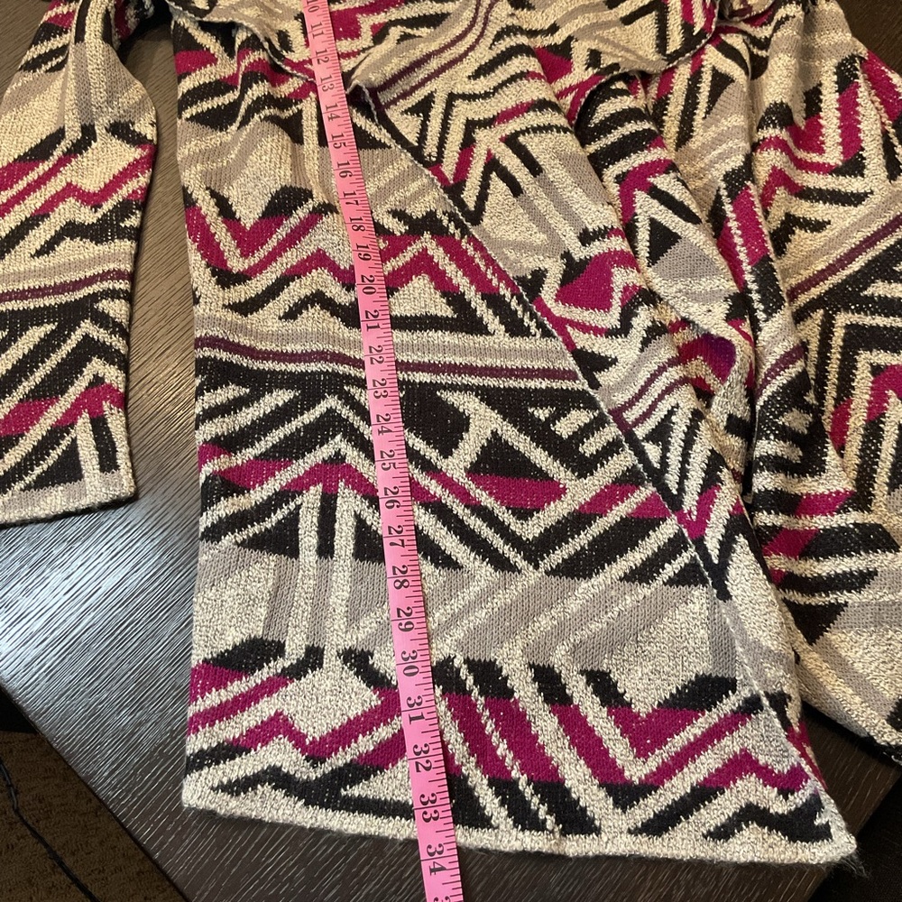Lucky Brand Geometric Open-Front Women's Sweater Cardigan - Picture 8 of 8